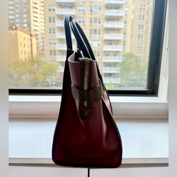 CÉLINE Luggage Mini Leather Tote Bag - Tricolor Leather Pink Purple Brown - Picture 2 of 14